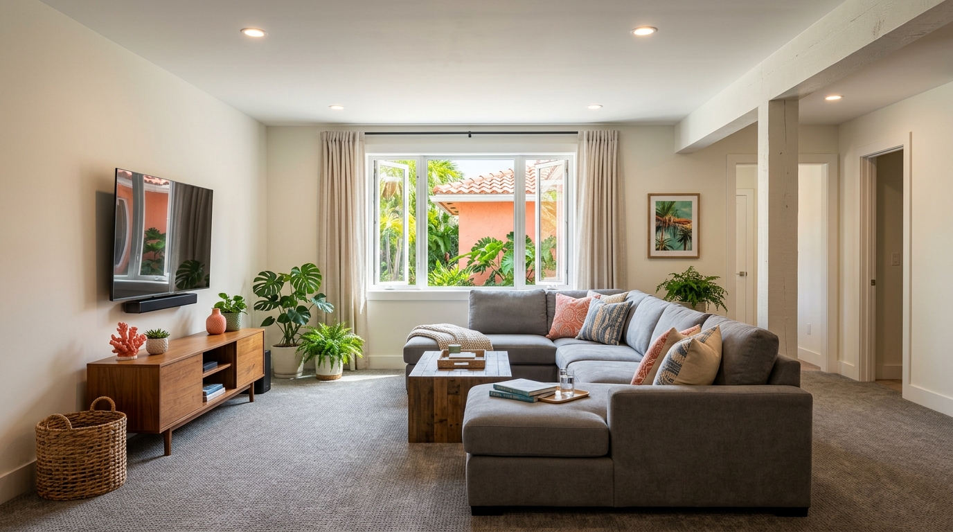 Typical Florida basement finish