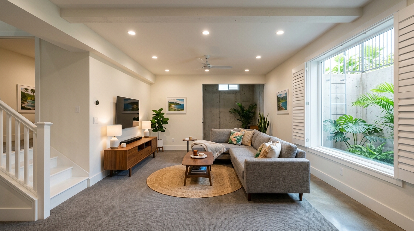 Typical Hawaii basement finish