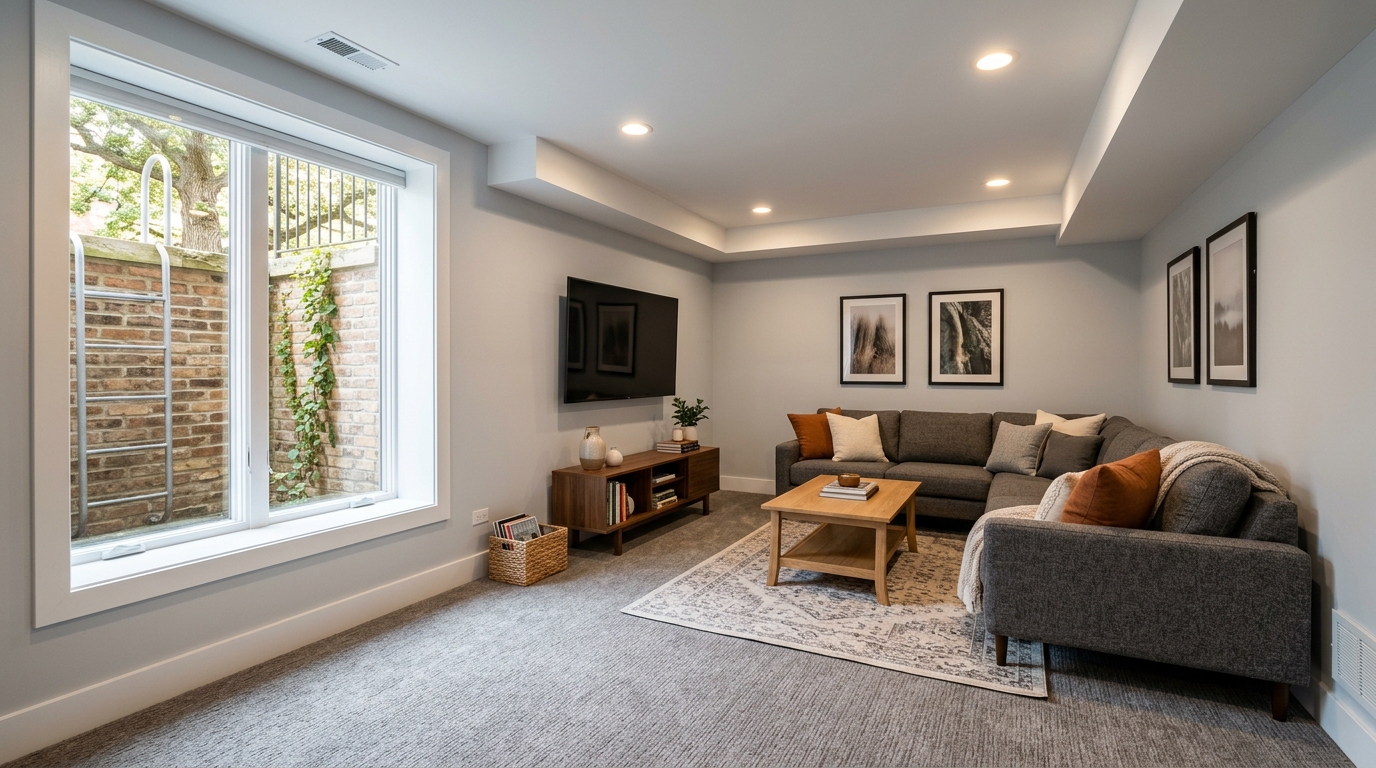 Typical Illinois basement finish