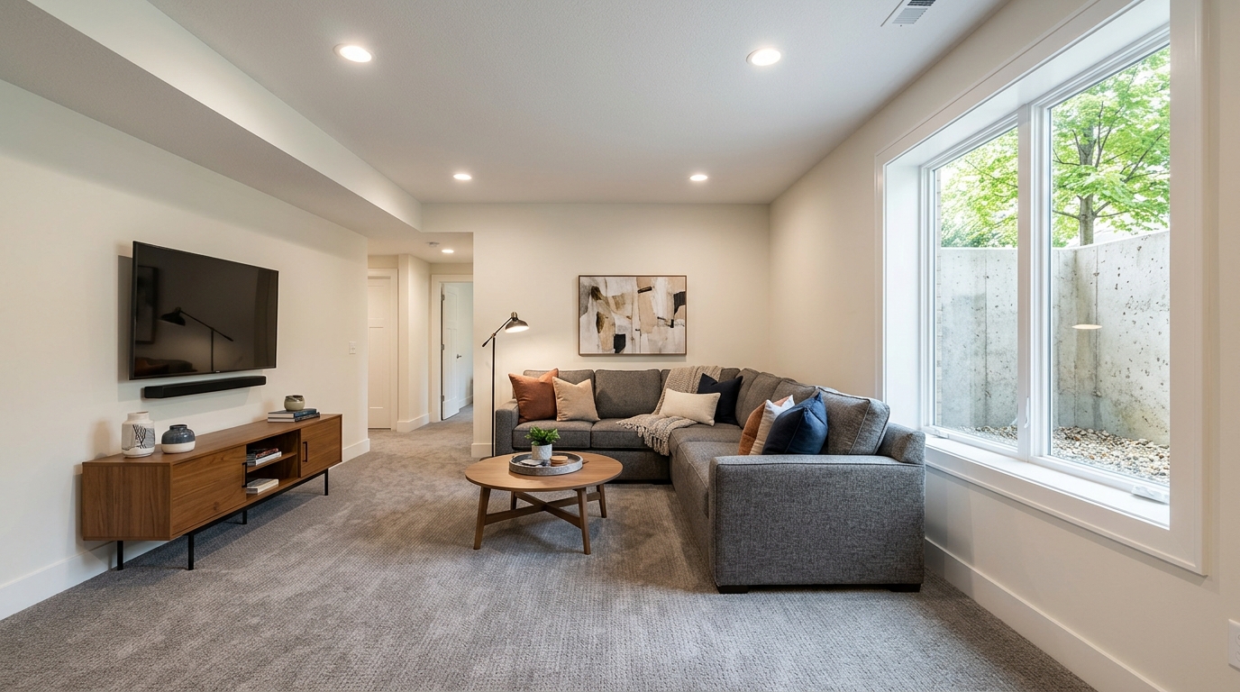 Typical Indiana basement finish