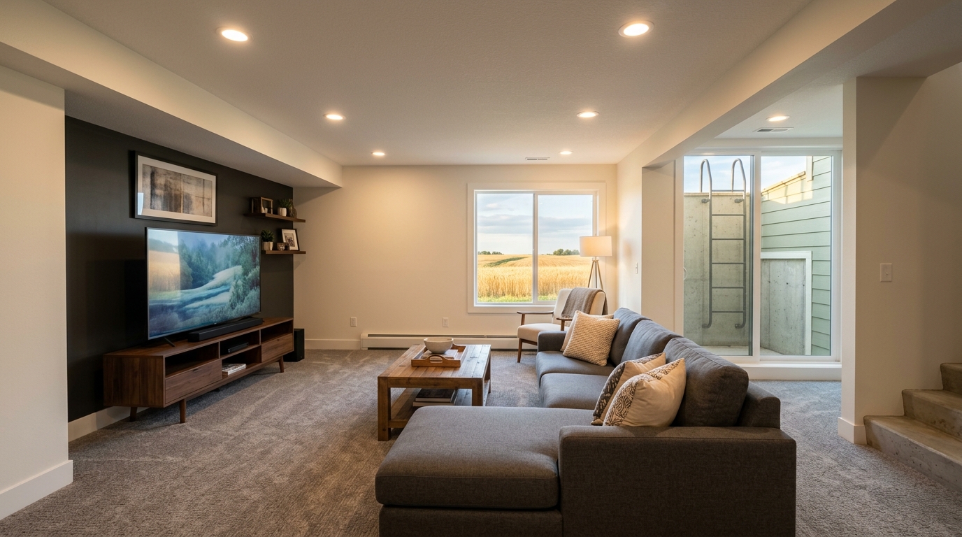 Typical Kansas basement finish
