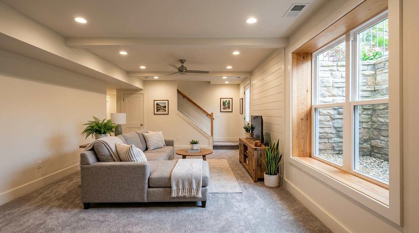 Typical Louisiana basement finish