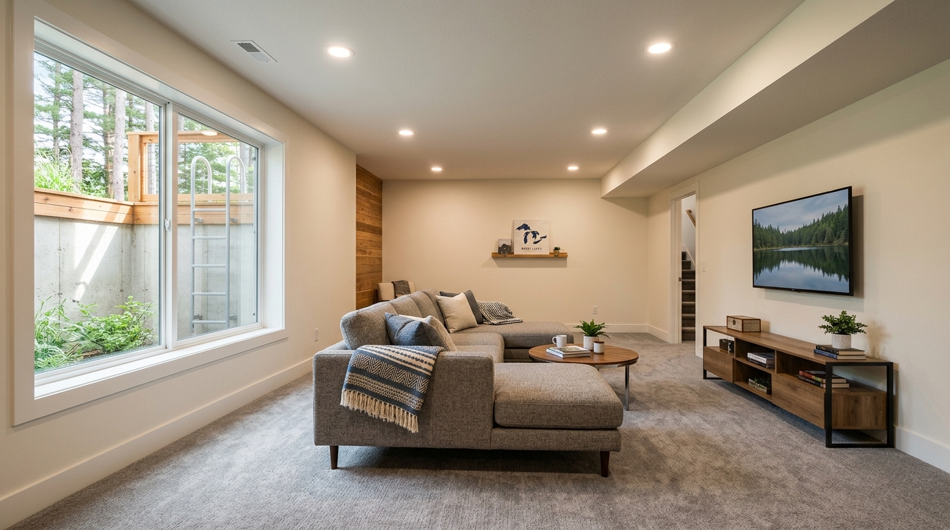 Typical Michigan basement finish