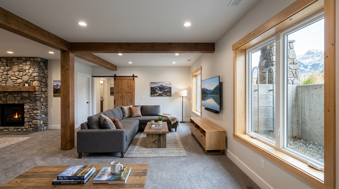 Typical Montana basement finish