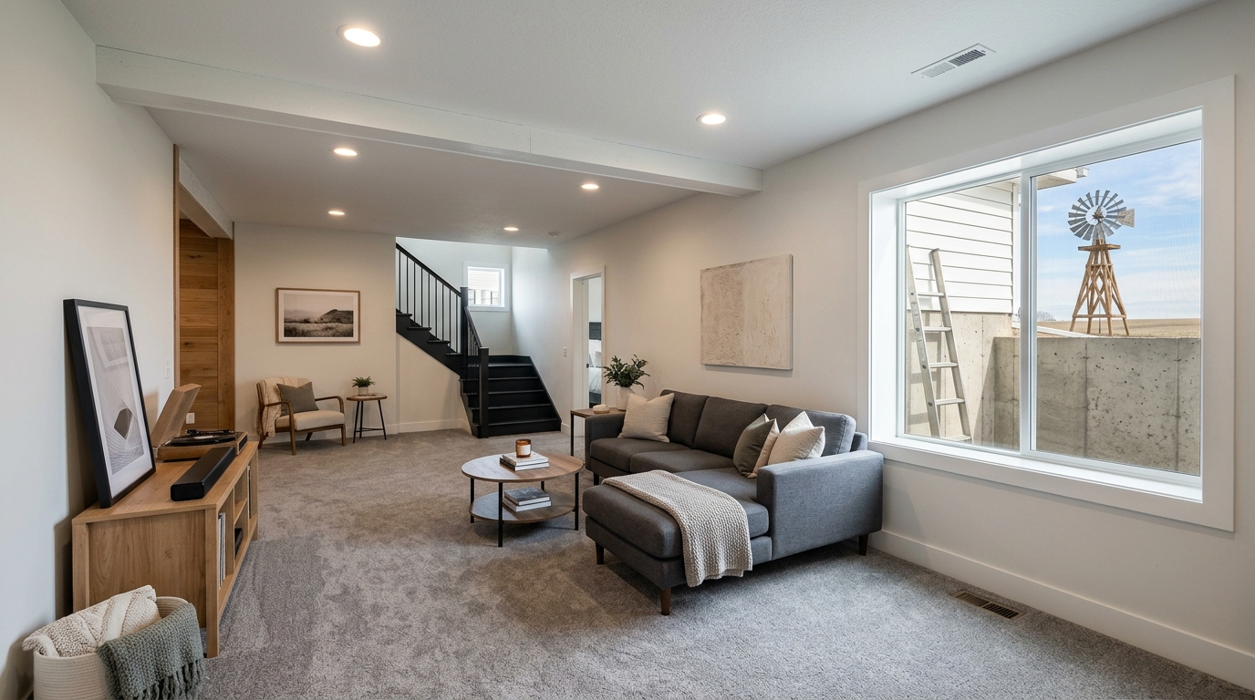 Typical Nebraska basement finish