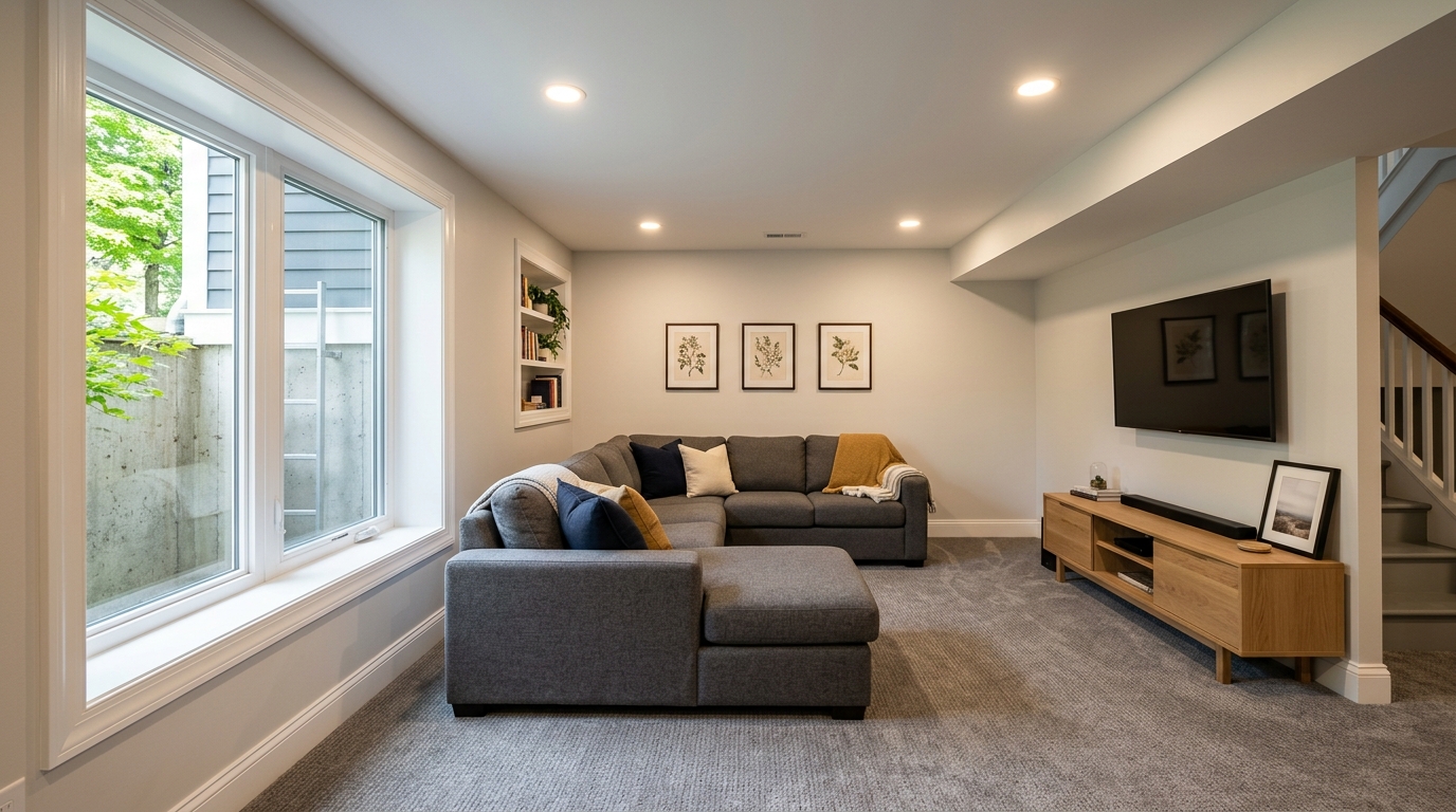 Typical New York basement finish
