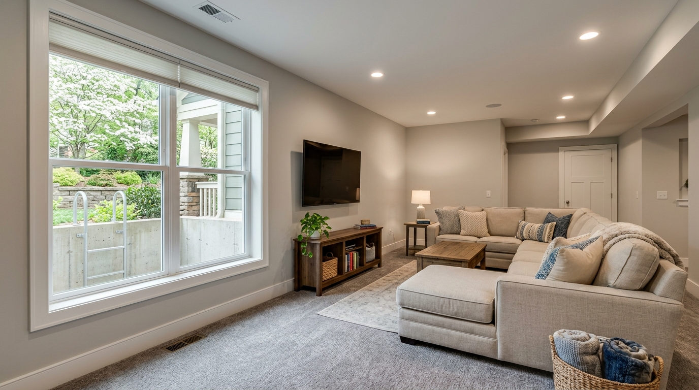 Typical North Carolina basement finish