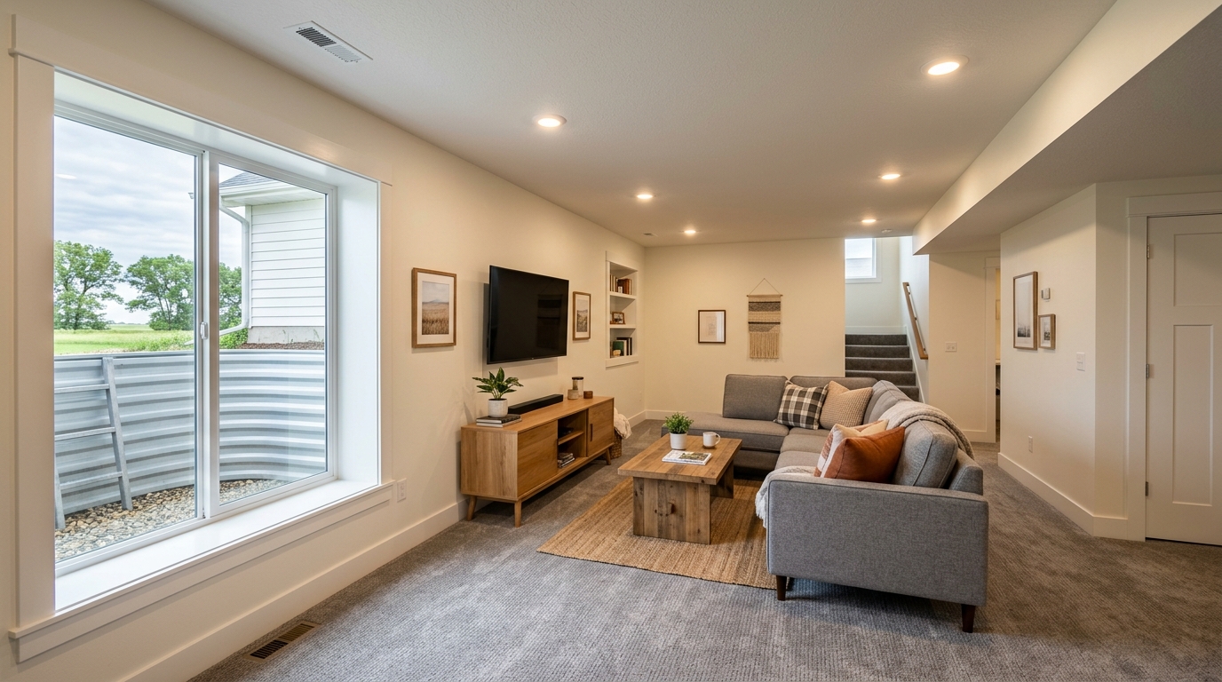 Typical North Dakota basement finish