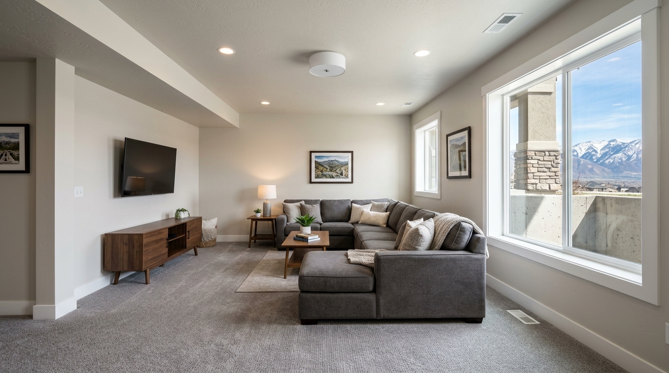 Typical Utah basement finish