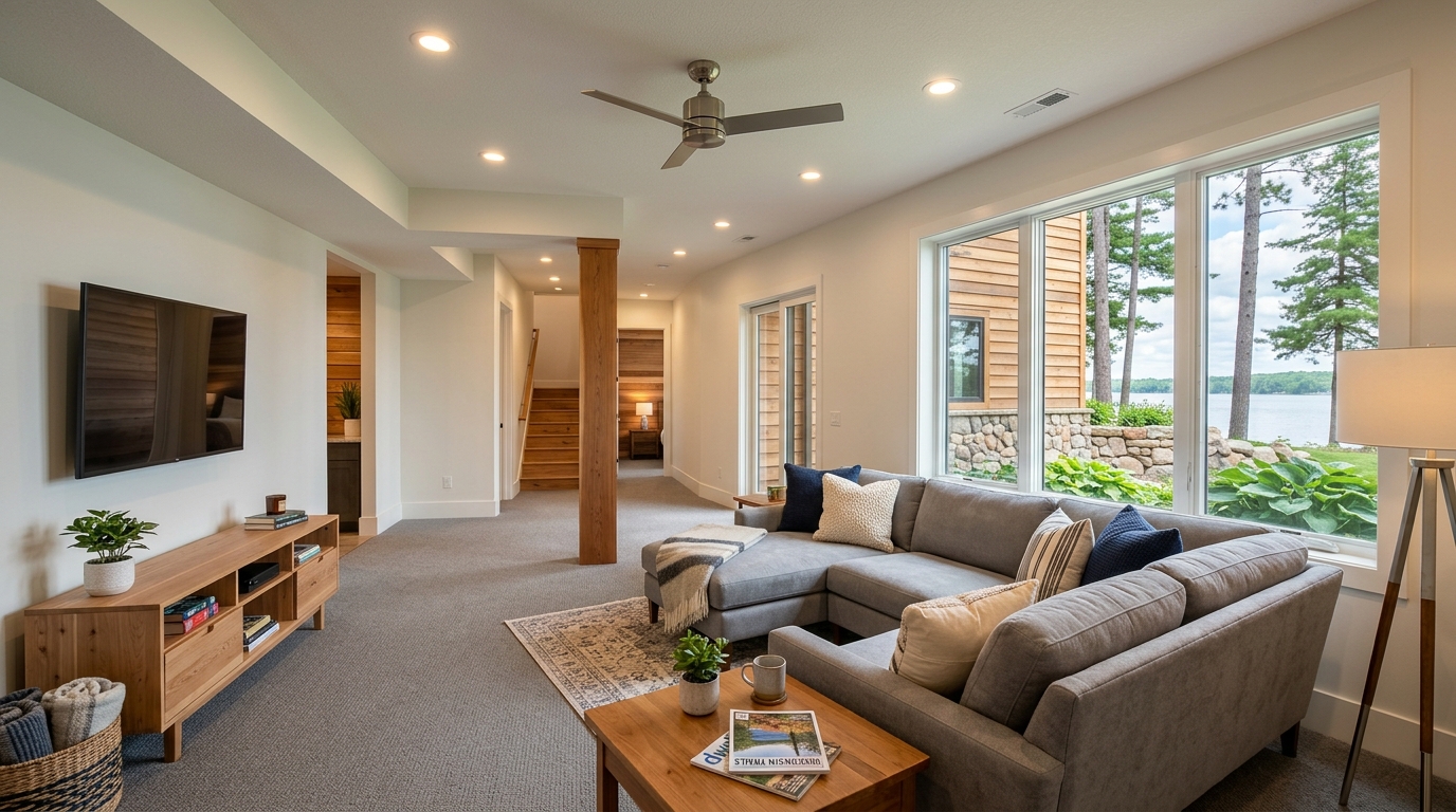 Typical Wisconsin basement finish