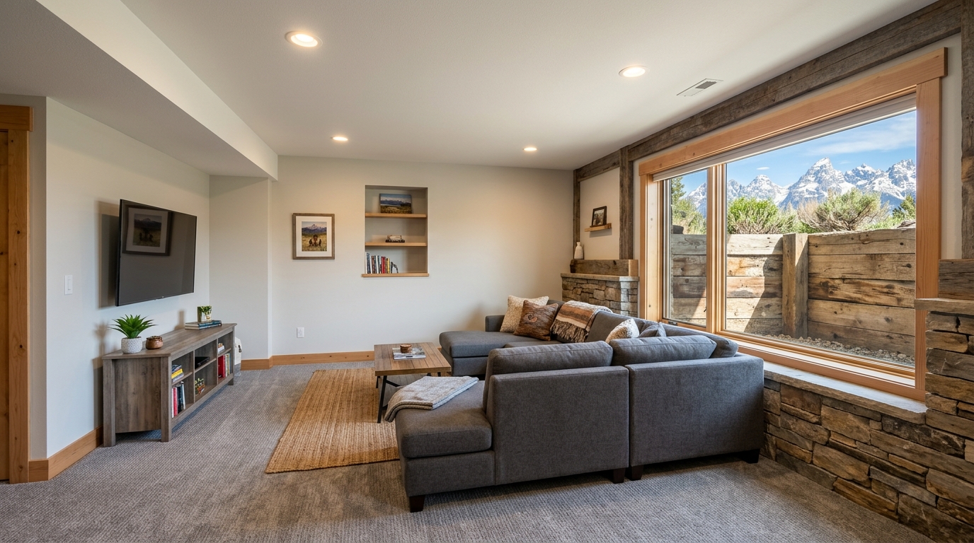 Typical Wyoming basement finish