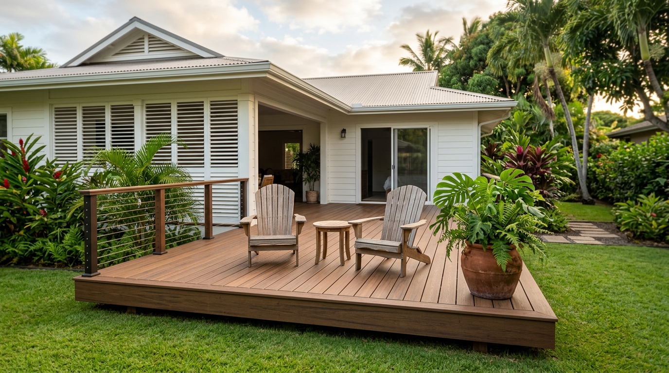 Typical Hawaii deck build