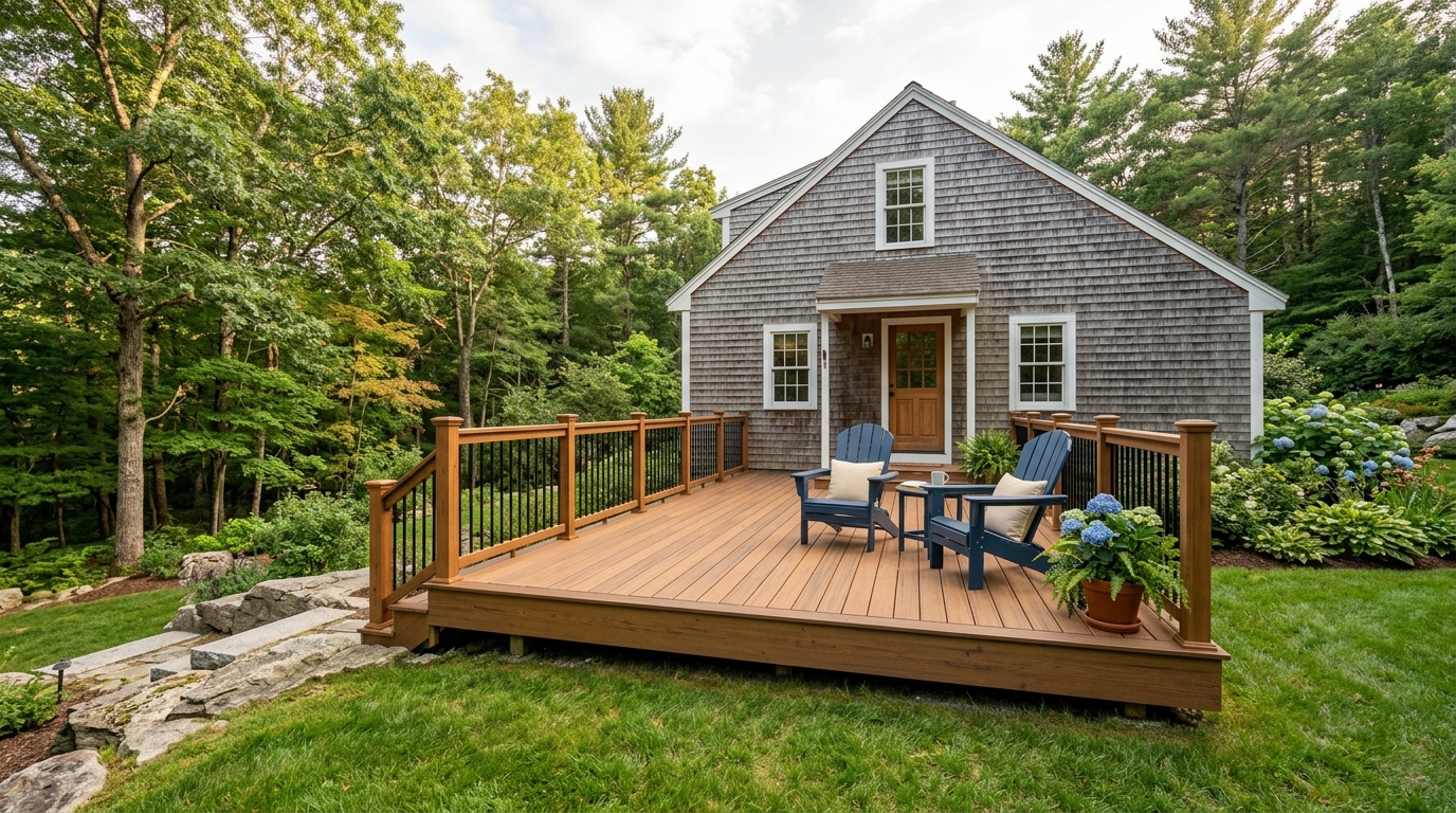 Typical New Hampshire deck build