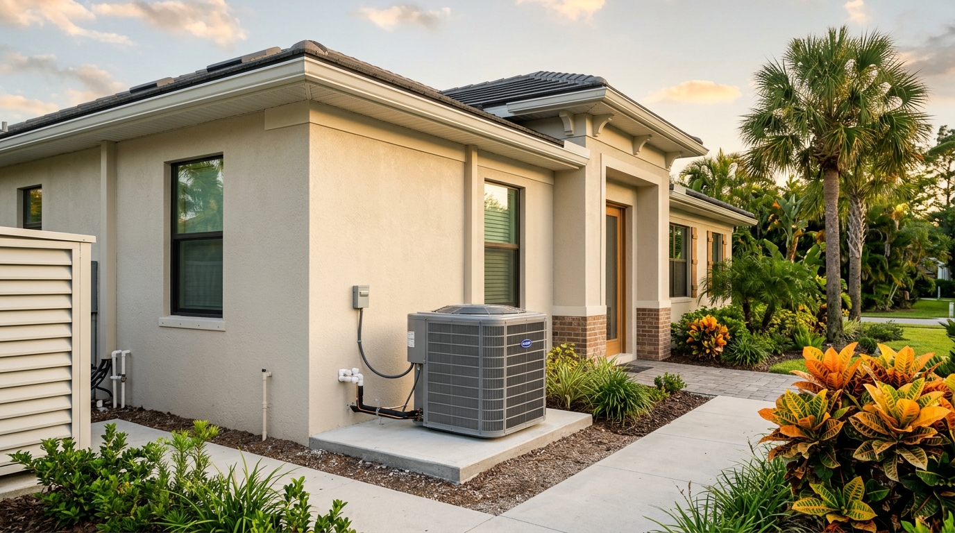 HVAC Cost in Florida 2026 — Humidity-Dominated Sizing, FPL/Duke/TECO Rebates, and Why FL Heat-Pump Math Beats Both Texas and Georgia