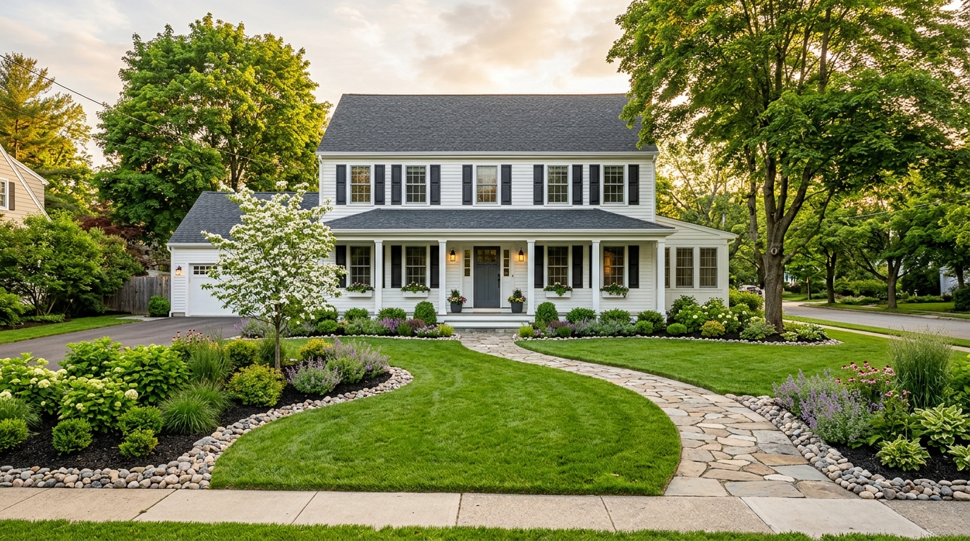 Typical Connecticut landscaping