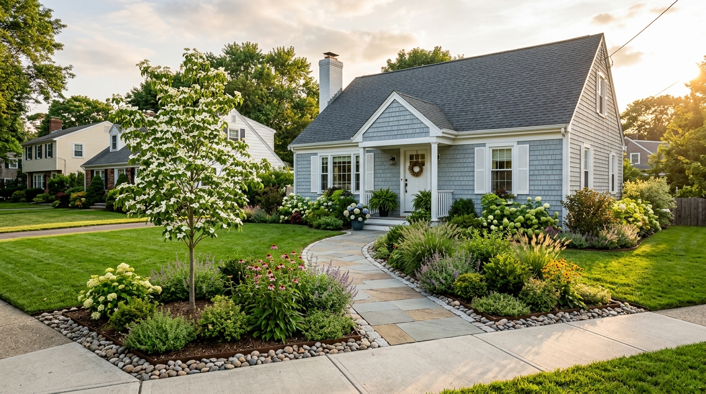 Typical Massachusetts landscaping