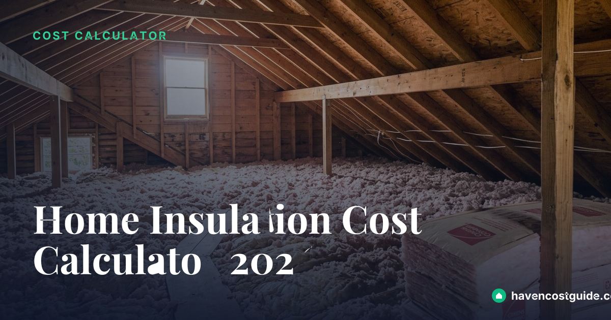 Home Insulation Cost 2026 — Attic + Wall + Crawlspace