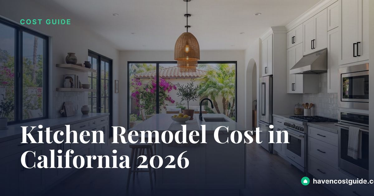 Kitchen Remodel Cost in California 2026 | HavenCostGuide