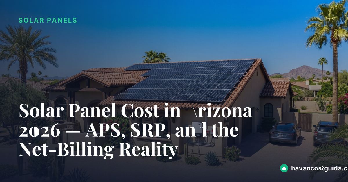 Solar Panel Cost in Arizona 2026 — APS, SRP, and the Net-Billing ...