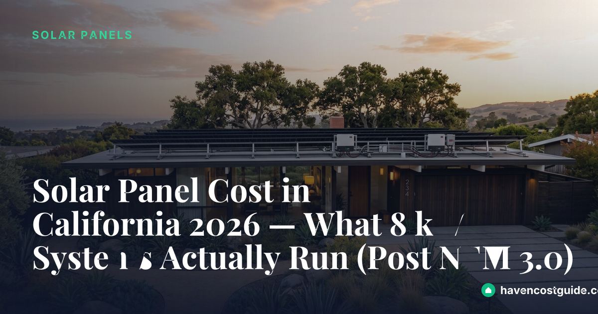 Solar Panel Cost in California 2026 — What 8 kW Systems Actually Run ...
