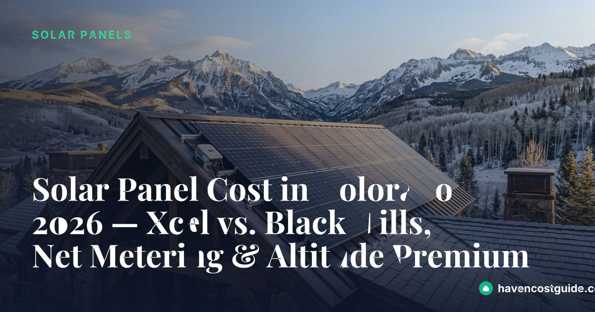 Solar Panel Cost in Colorado 2026 — Xcel vs. Black Hills, Net Metering ...