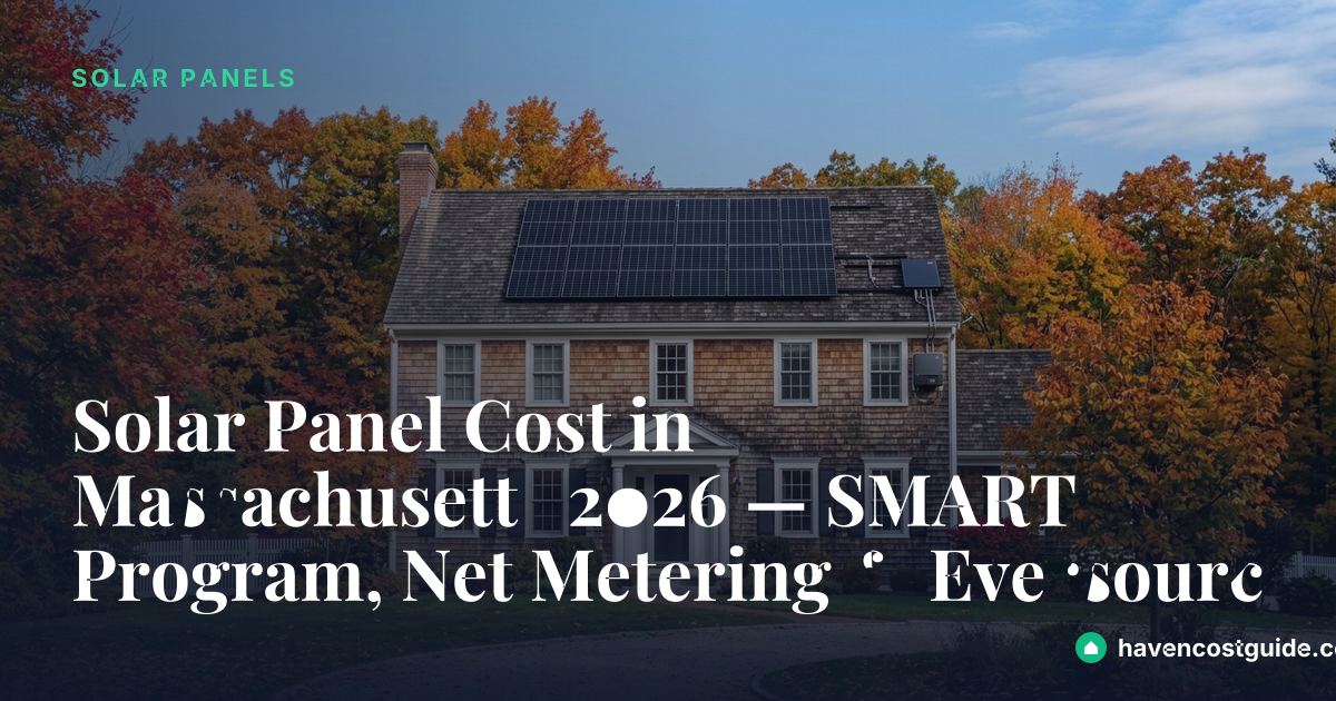 Solar Panel Cost in Massachusetts 2026 — SMART Program, Net Metering ...