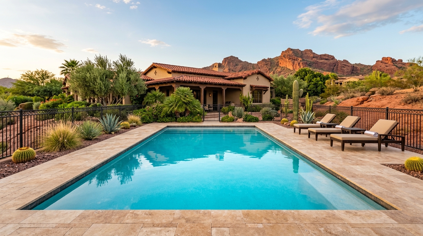 Typical Arizona pool build