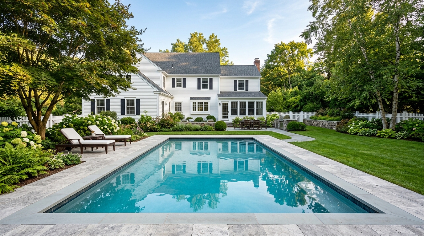 Typical Connecticut pool build