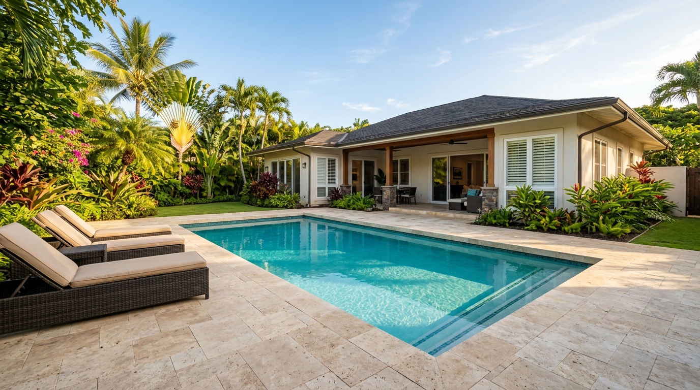 Typical Hawaii pool build