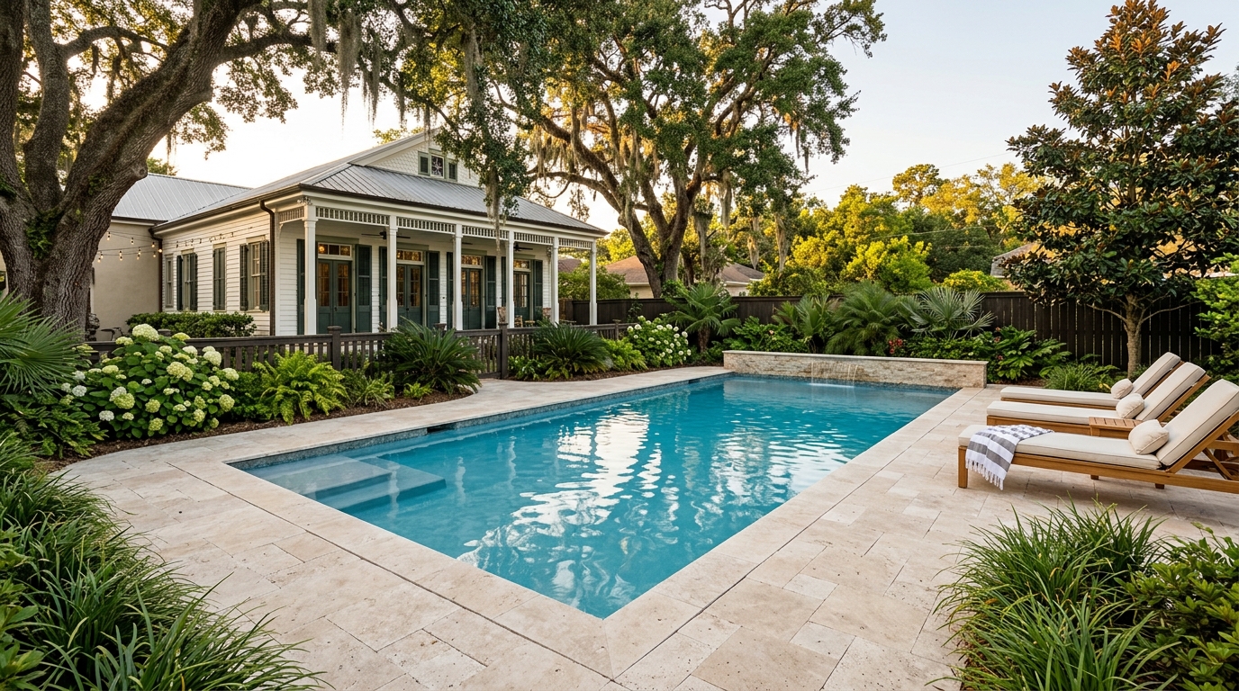 Typical Louisiana pool build