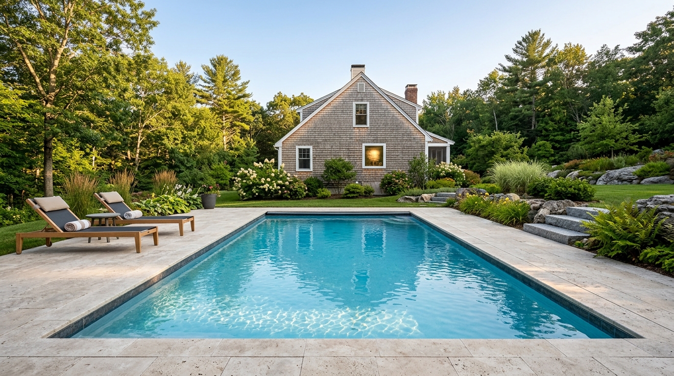Typical New Hampshire pool build