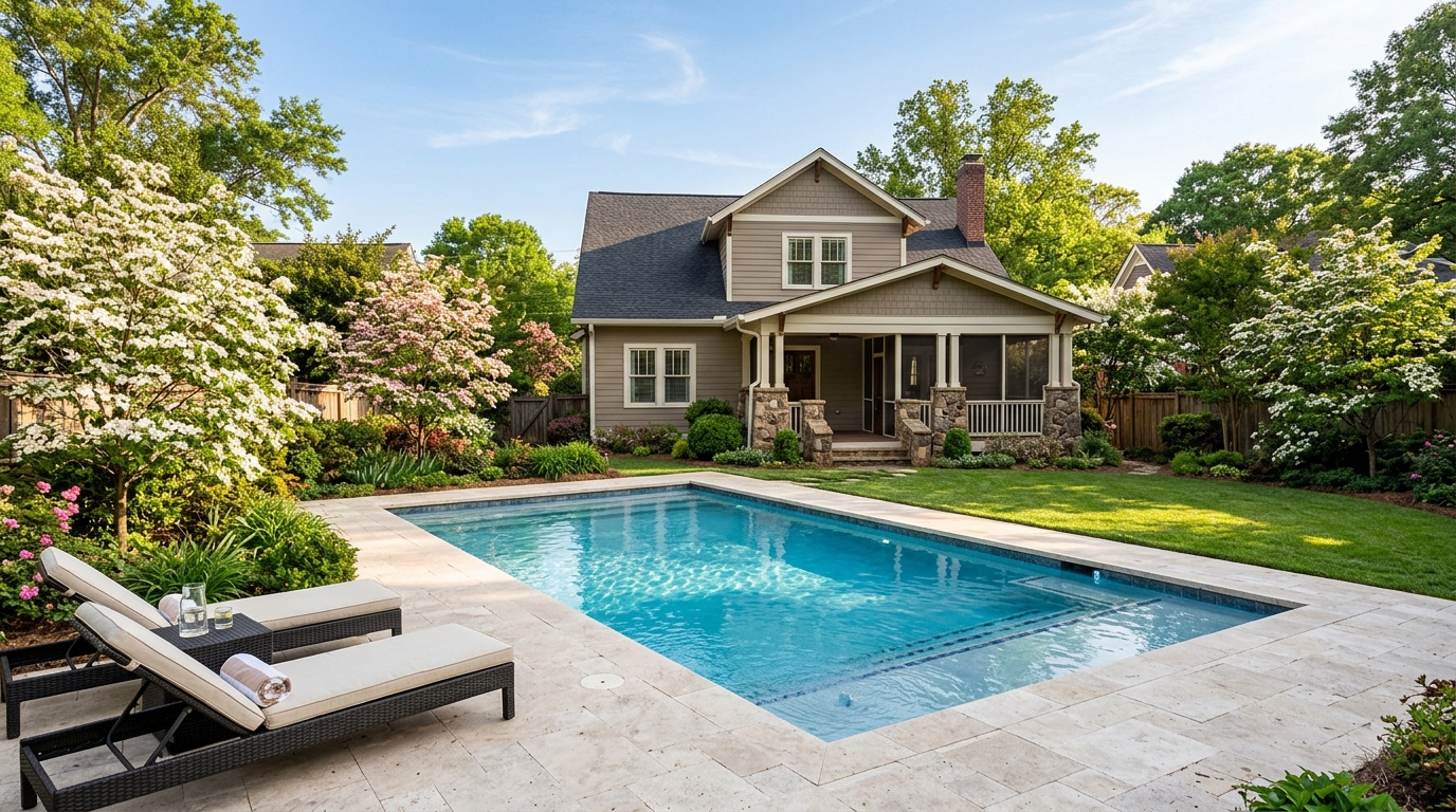 Typical North Carolina pool build