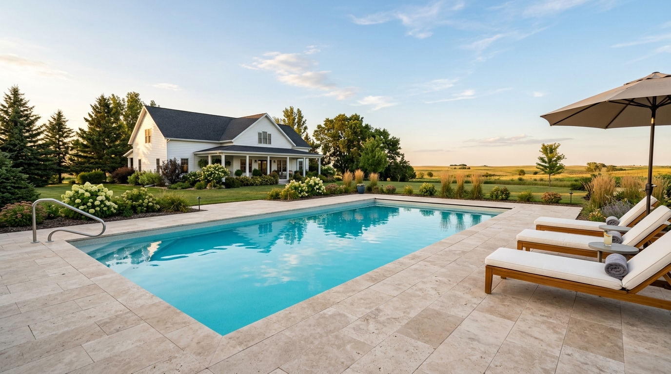 Typical North Dakota pool build