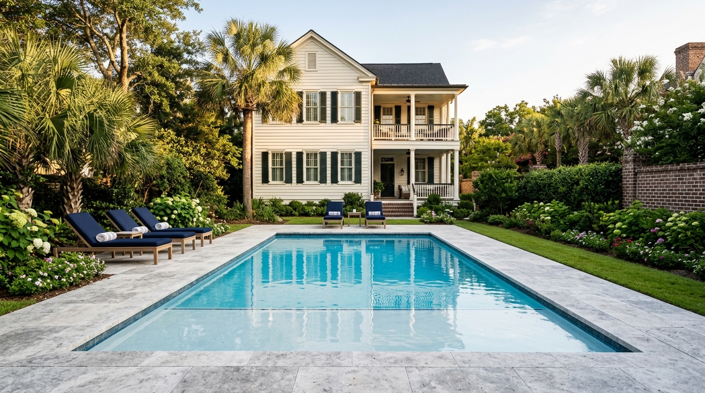 Typical South Carolina pool build