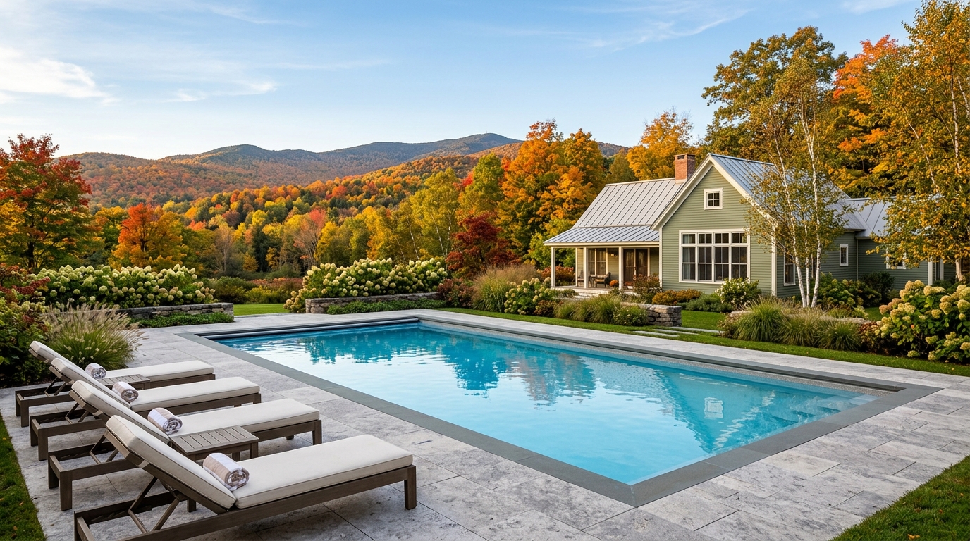 Typical Vermont pool build